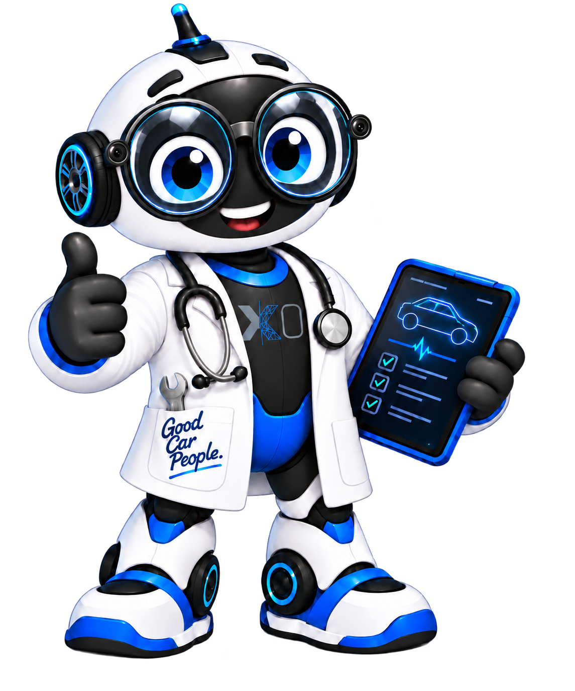 Auto, the XO Auto Access mascot